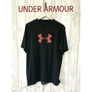 アンダーアーマー(UNDER ARMOUR)のUNDER ARMOUR　状態良好　ブラック×レッドロゴ(Tシャツ/カットソー(半袖/袖なし))