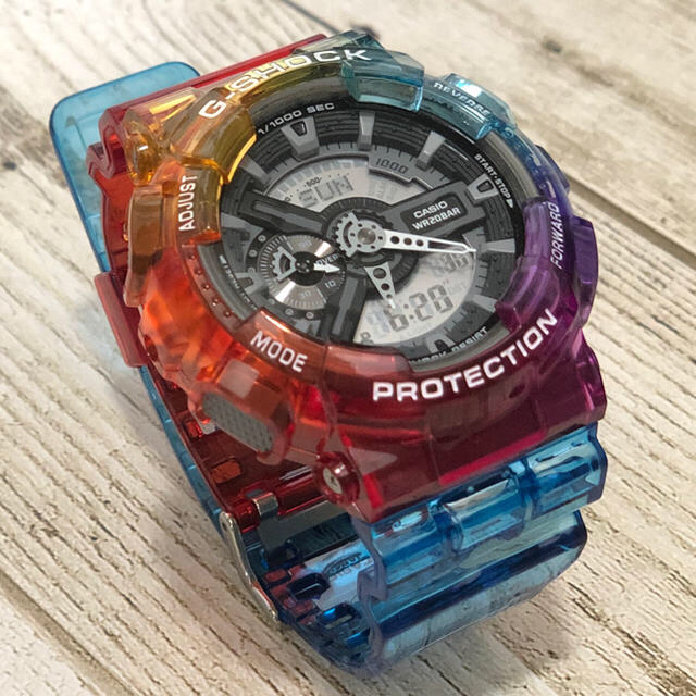 G-SHOCK GA110 カスタム　レインボー　化粧箱付き