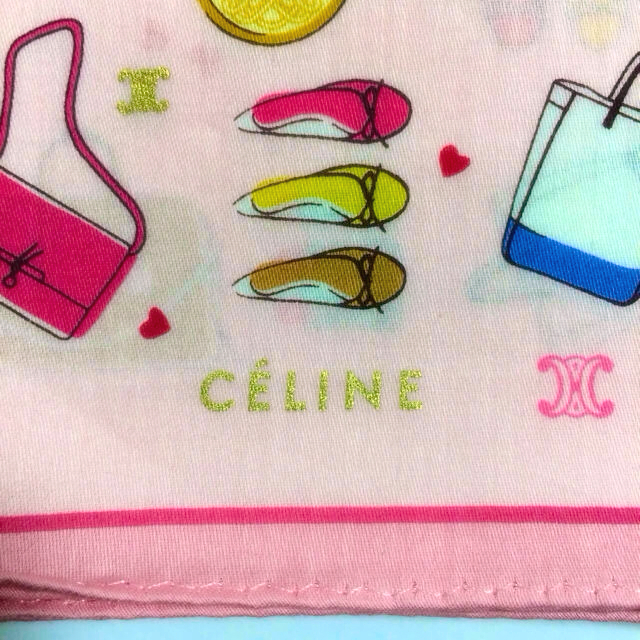 celine(セリーヌ)の【新品】CELINE ピンクのハンカチ レディースのファッション小物(ハンカチ)の商品写真