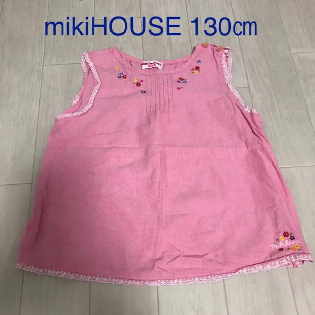 mikihouse(ミキハウス)のミキハウス　130 ノースリーブ130 ミキハウス130 ピンク130 キッズ/ベビー/マタニティのキッズ服女の子用(90cm~)(Tシャツ/カットソー)の商品写真