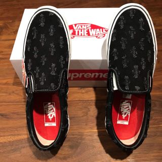 シュプリーム(Supreme)のSUPREME VANS Slip-on シュプリーム バンズ 黒デニム 28(スリッポン/モカシン)