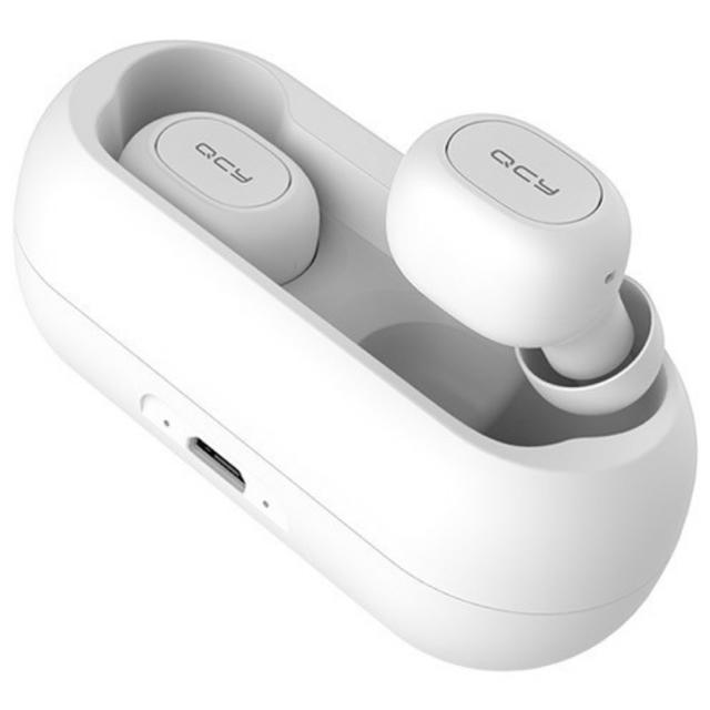 【新品未開封】QCY-T1 Bluetooth ワイヤレスイヤホン　ホワイト スマホ/家電/カメラのオーディオ機器(ヘッドフォン/イヤフォン)の商品写真