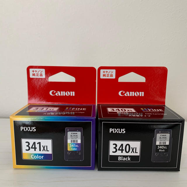 Canon 純正 インクBC-341XL(カラー)とBC-341XL(ブラック)