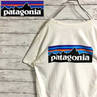 パタゴニア(patagonia)の【超人気】パタゴニア☆ビッグロゴ　バックロゴ　ホワイト　半袖Tシャツ　メキシコ製(Tシャツ/カットソー(半袖/袖なし))