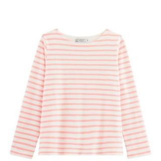 プチバトー(PETIT BATEAU)のピンクボーダー カットソー (カットソー(長袖/七分))