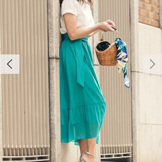 VIAGGIO BLU(ビアッジョブルー)の新品！タグ付！♥️Viaggio Blu♥️クレープティアードスカート。M。 レディースのスカート(ロングスカート)の商品写真