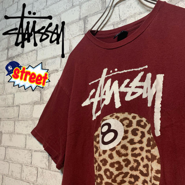 STUSSY(ステューシー)の【ゆきりーぬ様専用】STUSSY ステューシー/Tシャツ ヒョウ柄 デカロゴ  メンズのトップス(Tシャツ/カットソー(半袖/袖なし))の商品写真