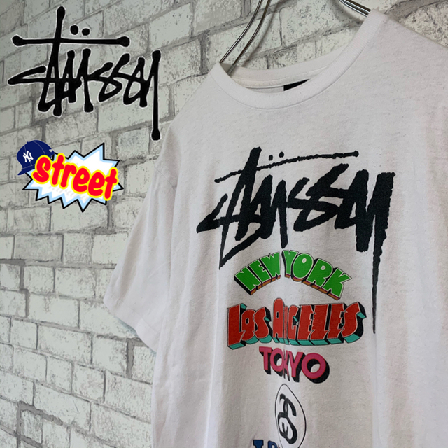 STUSSY(ステューシー)の【ゆきりーぬ様専用】STUSSY ステューシー/Tシャツ ヒョウ柄 デカロゴ  メンズのトップス(Tシャツ/カットソー(半袖/袖なし))の商品写真