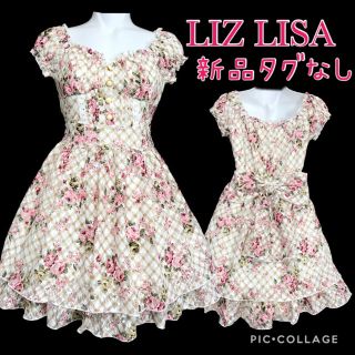 リズリサ(LIZ LISA)のリズリサ　新品タグなし　プリントレースワンピース(ミニワンピース)