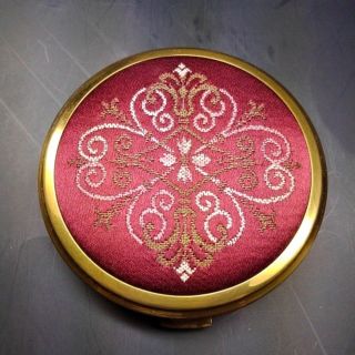 シセイドウ(SHISEIDO (資生堂))の値下げ中★資生堂　刺繍コンパクトミラー☆未使用　1965年花椿会　記念品(ノベルティグッズ)