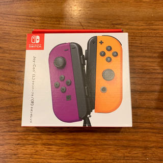 ニンテンドースイッチ(Nintendo Switch)の【新品】switch Joy-Con (L)ネオンパープル/(R)ネオンオレンジ(その他)