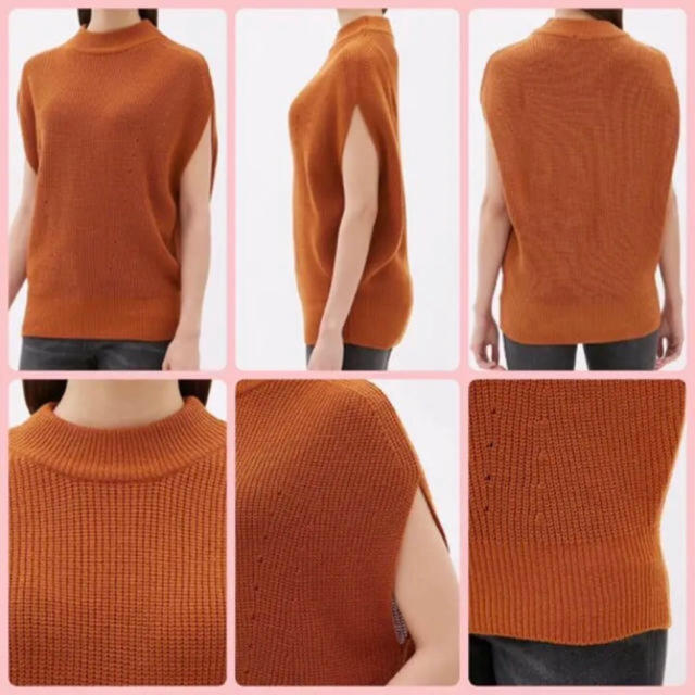 GU(ジーユー)のジーユー ボトルネックセーター オレンジ  M レディースのトップス(ニット/セーター)の商品写真