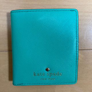 ケイトスペードニューヨーク(kate spade new york)のケイトスペード　ミニ財布　エメラルドグリーン(財布)