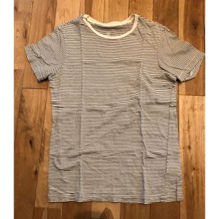 エイチアンドエム(H&M)のメンズ H&M 細ボーダー Tシャツ 半袖 S 白黒(Tシャツ/カットソー(半袖/袖なし))