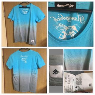 グランドキャニオン(GRAND CANYON)の値下げ Honey Phickグラデーション加工 ロゴTシャツ未使用(Tシャツ/カットソー(半袖/袖なし))