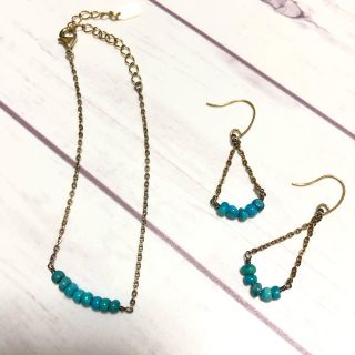 エテ(ete)の☆ete☆ エテ　ピアス&ブレスレット　　　　セット　ターコイズ　(ピアス)