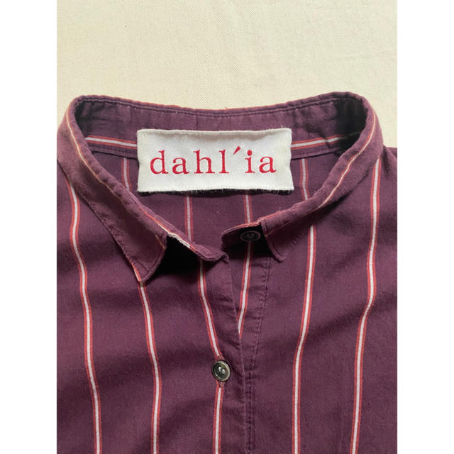Dahlia(ダリア)のDahlia ダリア ストライプ シャツ ワンピース ユナイテッドアローズ レディースのワンピース(ひざ丈ワンピース)の商品写真