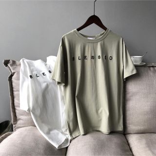 ディーホリック(dholic)の[ライトグリーン✨]シンプル 刺繍ロゴ Tシャツ　韓国(Tシャツ(半袖/袖なし))