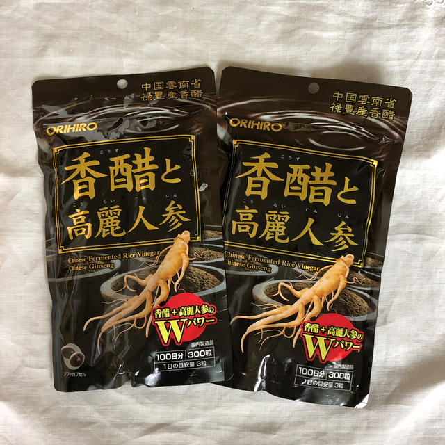オリヒロ 香醋と高麗人参  2袋 食品/飲料/酒の健康食品(その他)の商品写真
