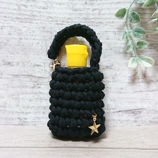 手ピカジェルホルダー☆黒☆星チャーム☆ホルダーのみです。(外出用品)