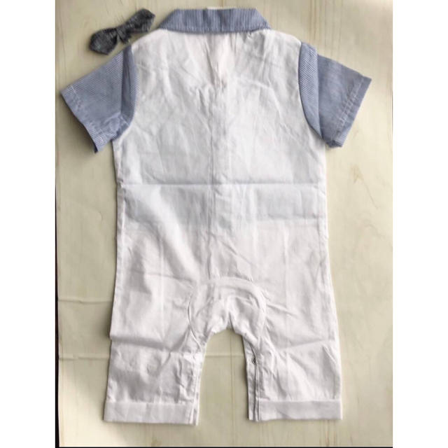 キッズ 男の子 フォーマル 半袖 蝶ネクタイ ベビー ロンパース タキシード キッズ/ベビー/マタニティのキッズ服男の子用(90cm~)(ドレス/フォーマル)の商品写真