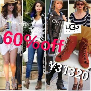 アグ(UGG)の60%オフ新品❤定3.1万★UGG レースアップ シューズ❦送料無料抜群の美脚靴(サンダル)