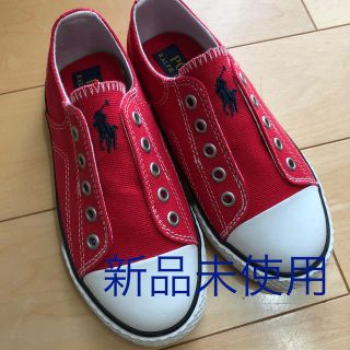 ポロラルフローレン(POLO RALPH LAUREN)の新品未使用＊Ralph Lauren＊スニーカー＊スリッポン＊赤 18㎝(スニーカー)