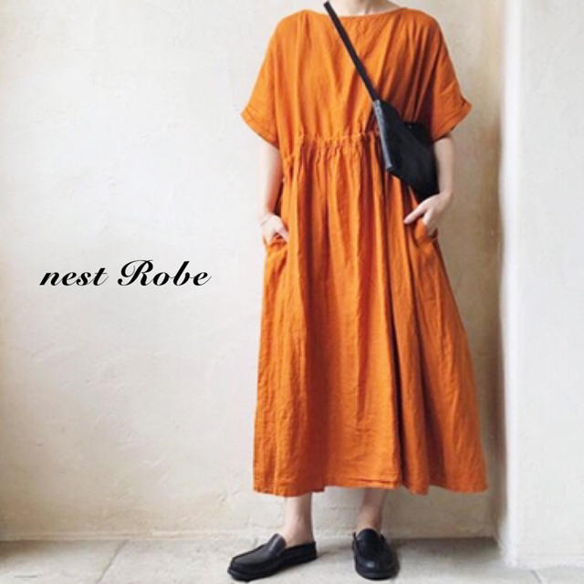 nest Robe(ネストローブ)の百合子様専用◡̈nest robe | リネン2wayギャザー ワンピース レディースのワンピース(ロングワンピース/マキシワンピース)の商品写真