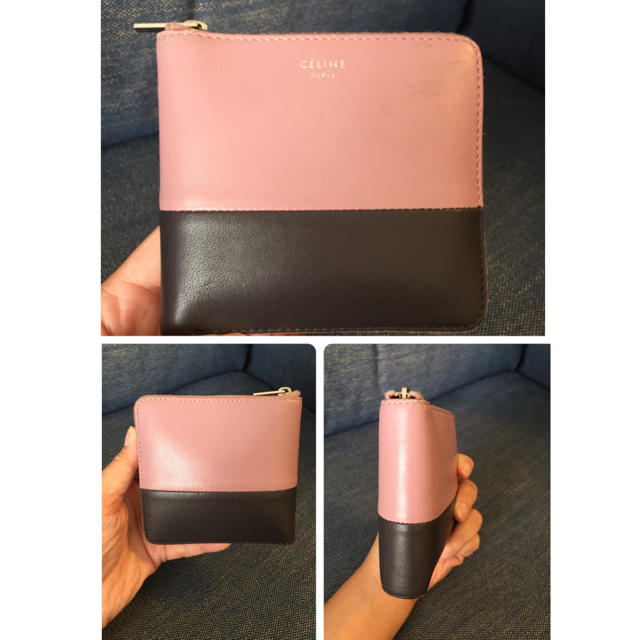 celine(セリーヌ)のももこ様♡ セリーヌ ♡ 折り財布 バイカラー ピンク レディースのファッション小物(財布)の商品写真