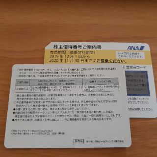 値下げしました。ANA株主優待券2枚　3800円！！(その他)