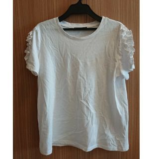 ザラ(ZARA)のZARA フリルTシャツ 新品‼️未使用‼️S(Tシャツ(半袖/袖なし))