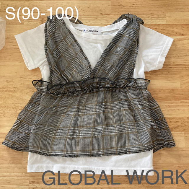 GLOBAL WORK(グローバルワーク)のGLOBAL WORKチュニックTシャツ90-100 キッズ/ベビー/マタニティのキッズ服女の子用(90cm~)(Tシャツ/カットソー)の商品写真