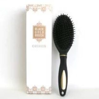 美容院 サロン 限定 ブラック ゴールド ブラシ クッション くし ブラシ(ヘアブラシ/クシ)