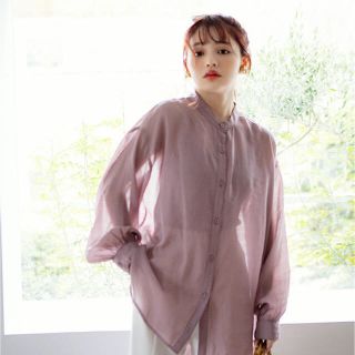 グレイル(GRL)のタグ付き新品＊バンドカラーシアールーズシャツ(シャツ/ブラウス(長袖/七分))