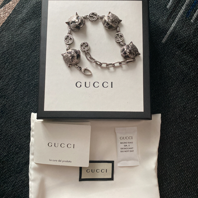 Gucci(グッチ)の【Oz様専用】GUCCI キャットヘッド　ブレスレット メンズのアクセサリー(ブレスレット)の商品写真