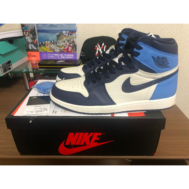 NIKE(ナイキ)のAIR JORDAN 1 RETRO HIGH OG OBSIDIAN メンズの靴/シューズ(スニーカー)の商品写真