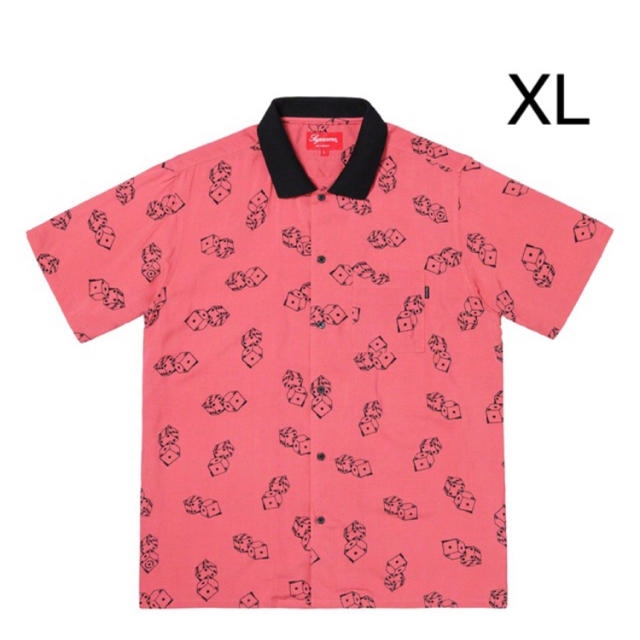 Supreme dice rayon s/s shirt XL pink