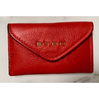 エトロ(ETRO)のETRO エトロ  名刺入れ  カードケース  赤(名刺入れ/定期入れ)