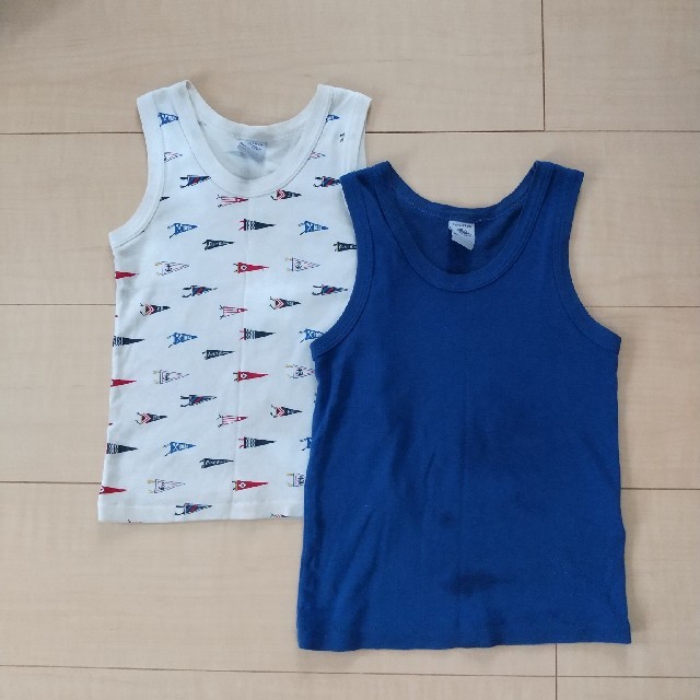 PETIT BATEAU(プチバトー)のプチバトー タンクトップ肌着 4枚 3ans/95cm キッズ/ベビー/マタニティのキッズ服男の子用(90cm~)(下着)の商品写真