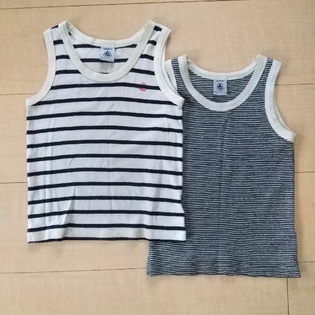 PETIT BATEAU(プチバトー)のプチバトー タンクトップ肌着 4枚 3ans/95cm キッズ/ベビー/マタニティのキッズ服男の子用(90cm~)(下着)の商品写真