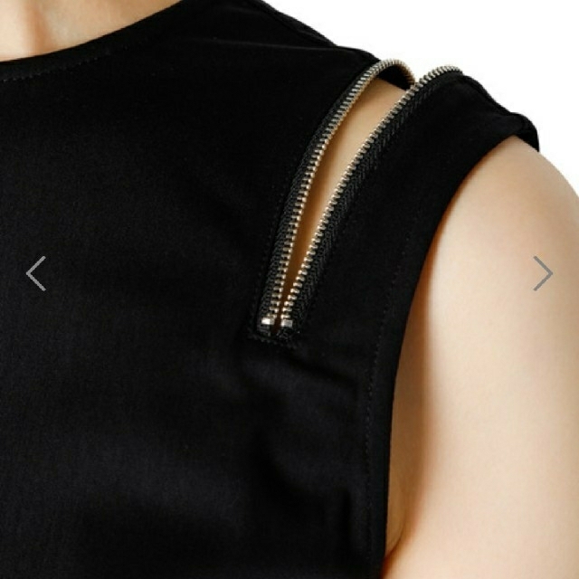 【完売・未使用】Zip Detail Tank Top(黒) 2