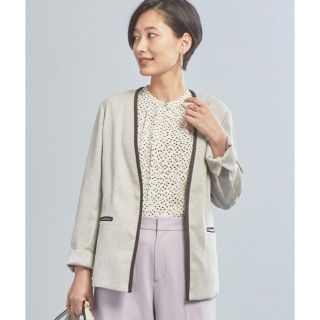 ユナイテッドアローズグリーンレーベルリラクシング(UNITED ARROWS green label relaxing)のWORK TRIP OUTFITS  切替　ノーカラー　ジャケット(ノーカラージャケット)