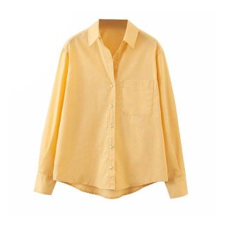 ザラ(ZARA)の🍁秋先行🍁1940◆yellow ベーシック シャツ(シャツ/ブラウス(長袖/七分))