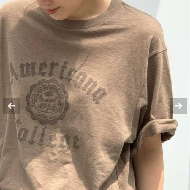 L'Appartement DEUXIEME CLASSE(アパルトモンドゥーズィエムクラス)のAMERICANA/アメリカーナ】別注College Tシャツ レディースのトップス(Tシャツ(半袖/袖なし))の商品写真