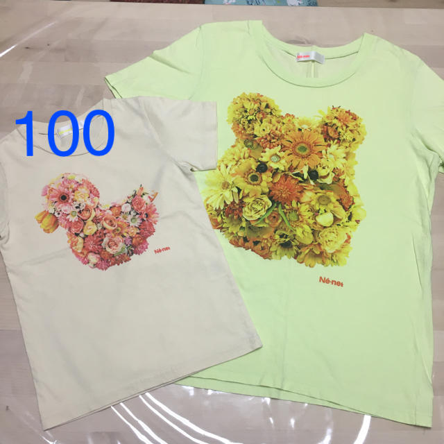 Ne-net(ネネット)のネネット　親子リンク　100 花 キッズ/ベビー/マタニティのキッズ服女の子用(90cm~)(Tシャツ/カットソー)の商品写真