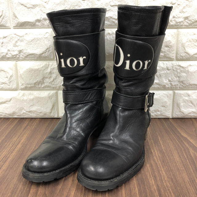 Dior(ディオール)の714.44 クリスチャンディオール　Dior ショートレザーブーツ レディースの靴/シューズ(ブーツ)の商品写真