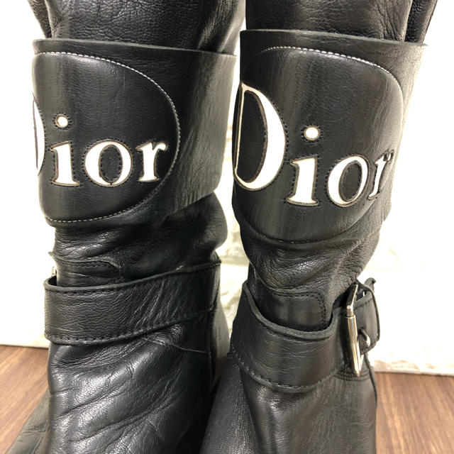 Dior(ディオール)の714.44 クリスチャンディオール　Dior ショートレザーブーツ レディースの靴/シューズ(ブーツ)の商品写真