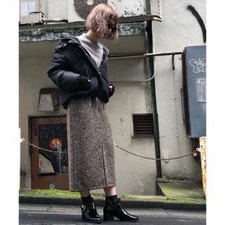 ページボーイ(PAGEBOY)のきゅう様専用 PAGEBOY 起毛ヒョウ柄ナロースカート(ロングスカート)