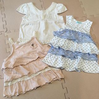 ハッカキッズ(hakka kids)のハッカキッズ★ビケット★ミルデレイ　100 子供服三点セット(Tシャツ/カットソー)