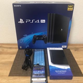 プレイステーション4(PlayStation4)の【美品】ps4 pro 1TB 本体 CUH-7200BB01 おまけ付(家庭用ゲーム機本体)